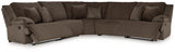 Top Tier - Reclining Sectional Dark Brown 5 Pc. Reclining Sectional by Signature Design by Ashley® | Bel Furniture