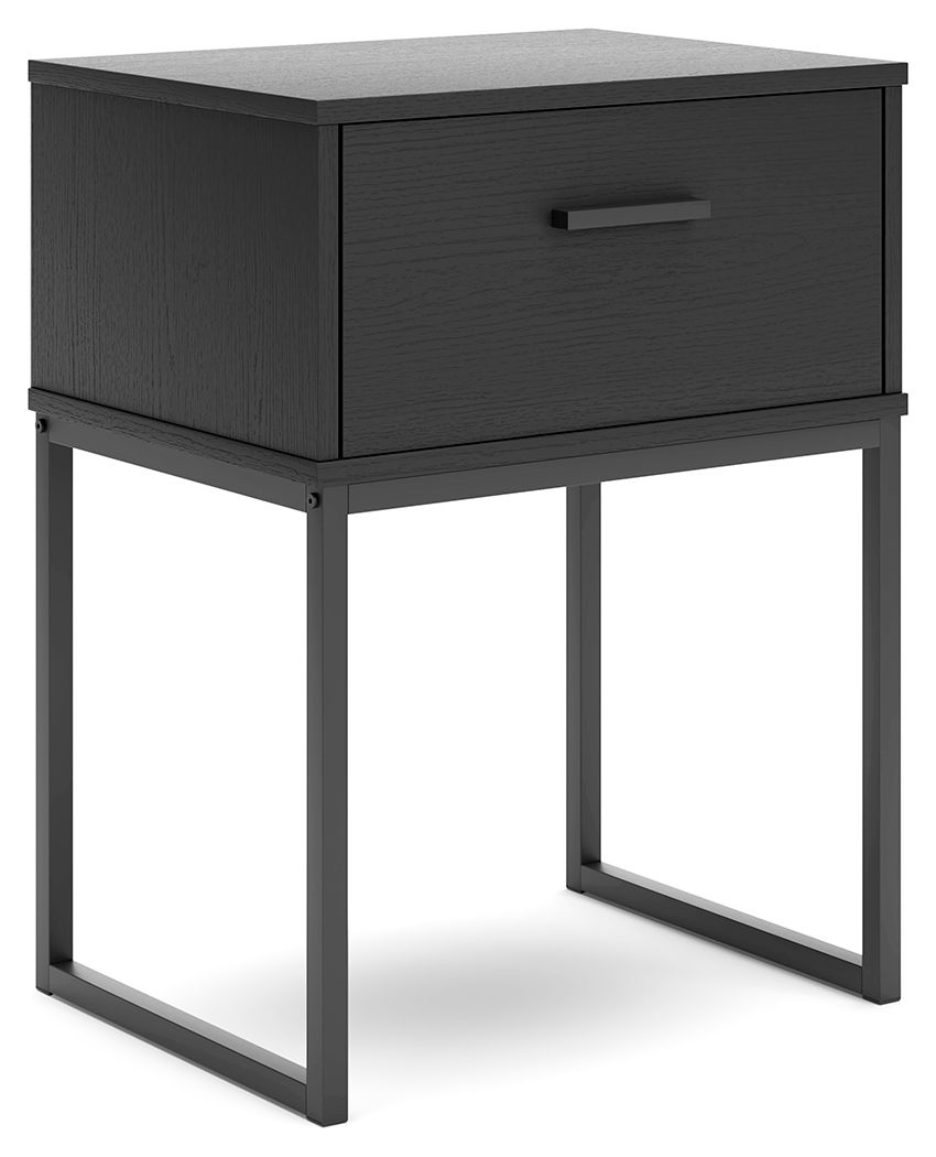 Socalle - One Drawer Night Stand Black by Signature Design by Ashley® | Bel Furniture