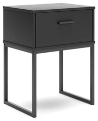 Socalle - One Drawer Night Stand Black by Signature Design by Ashley® | Bel Furniture