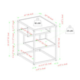 Modern Minimal Floating Shelf Side Table - Coastal Oak by Walker Edison | Bel Furniture