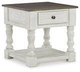 Havalance - Square End Table - White / Gray