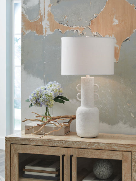 Perringhill - Metal Table Lamp - Distressed White - view 4