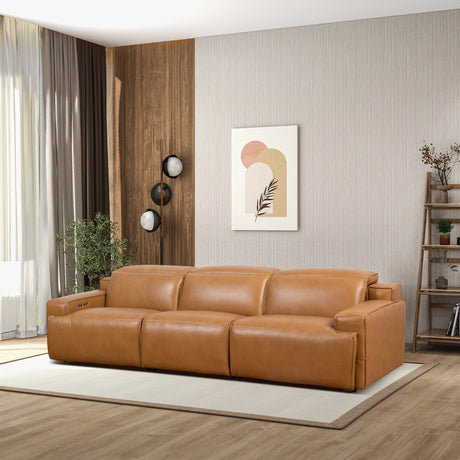 Urbana - Triple Power Recliner Sofa - Tan - view 10
