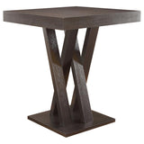 Freda - Square Height Dining Table Dark Brown Bar Tables by CoasterEveryday | Bel Furniture