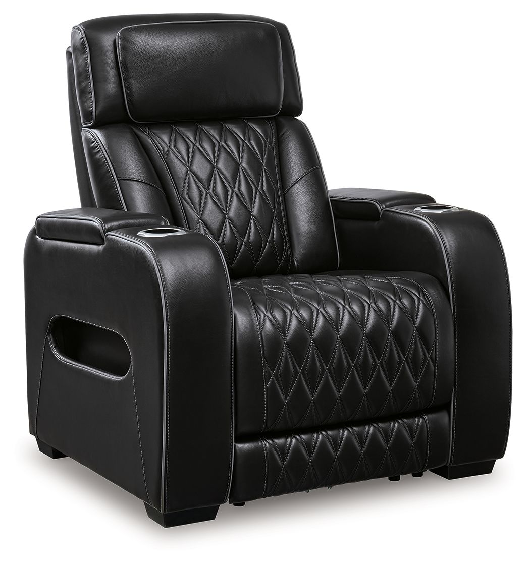 Boyington - Power Recliner/Adj Headrest Black by Signature Design by Ashley® | Bel Furniture
