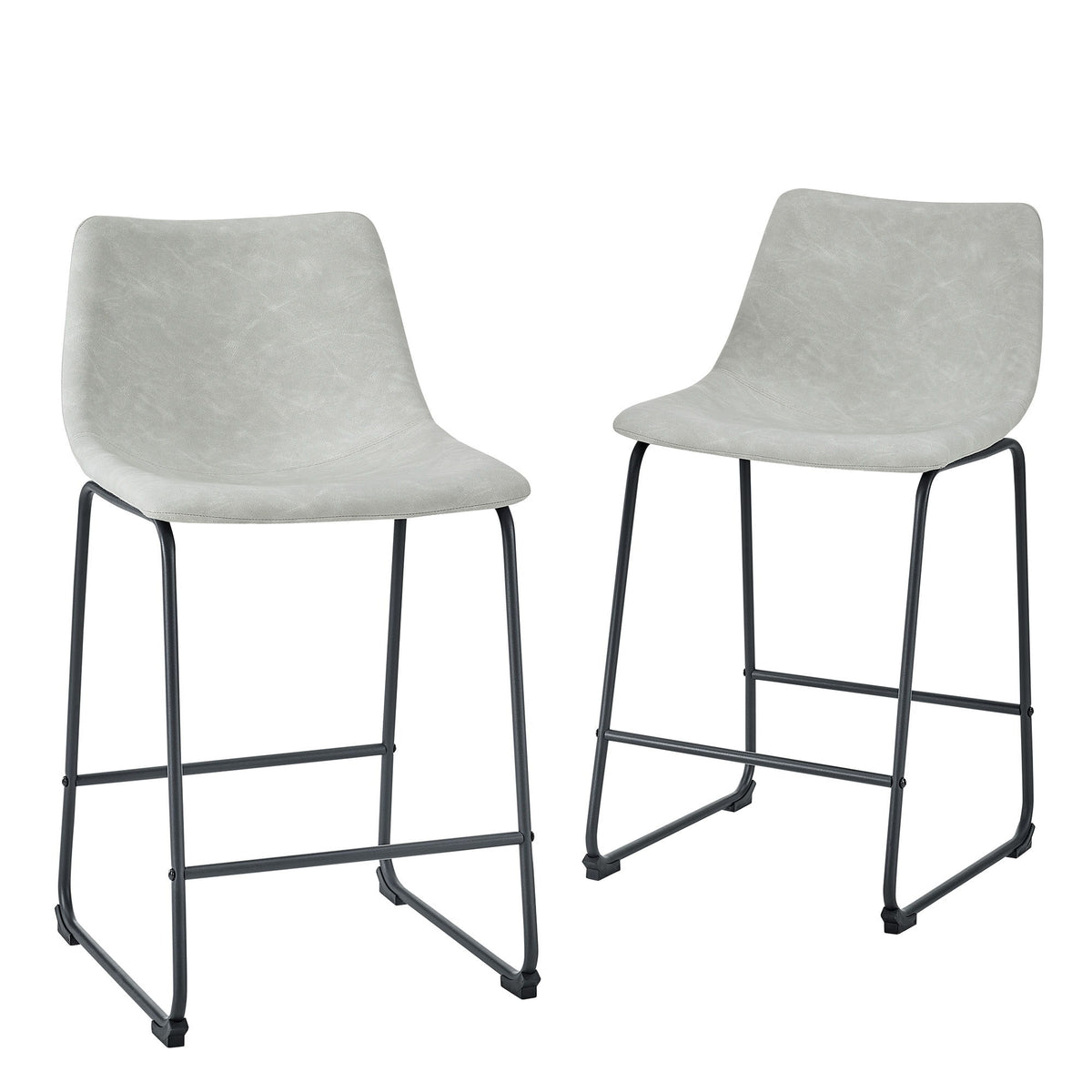 Industrial Counter Stools (Set of 2) by Walker Edison | Bel Furniture