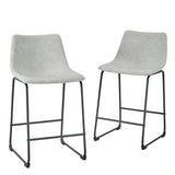 Industrial Counter Stools (Set of 2) by Walker Edison | Bel Furniture