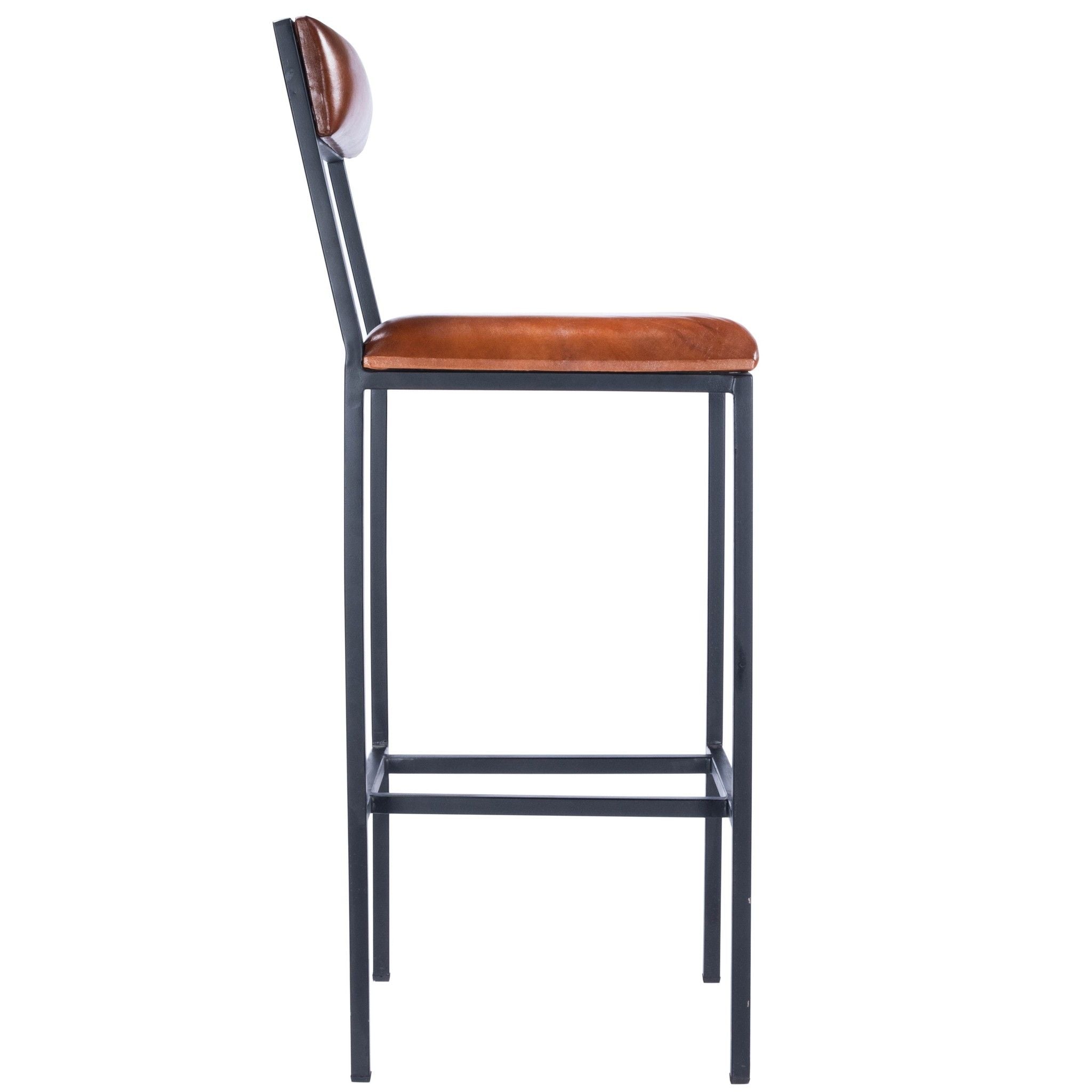 And Iron Bar Chair - Brown / Black