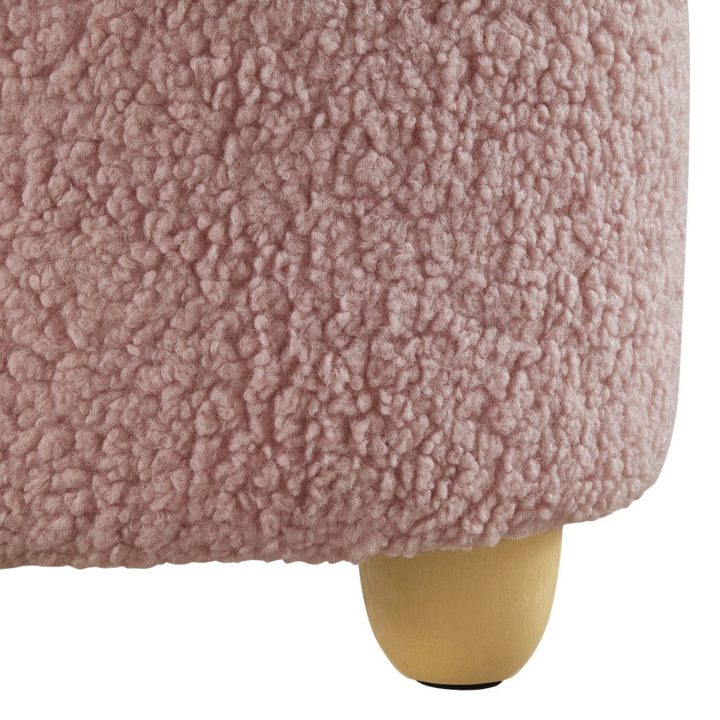 Wool Specialty Ottoman - Blush / Brown