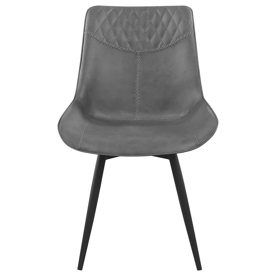 Brassie - Upholstered Swivel Dining Side Chair (Set of 2) - Gray by CoasterEssence | Bel Furniture