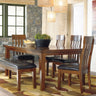 Ralene - Dining Room Set Light Brown 6 Pc. - Rectangular Dining Room Extension Table, 4 Upholstered Side Chairs, Upholstered Bench by Signature Design by Ashley® | Bel Furniture