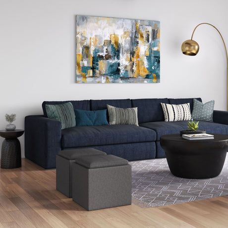 Rockwood - Upholstered Cube Storage Ottoman With Tray - view 68