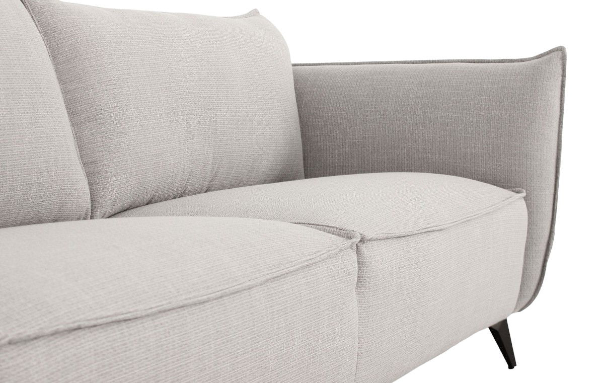 Sofa With Black Legs - Gray