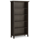 Amherst - Transitional 5 Shelf Bookcase - Brown by Simpli-Home | Bel Furniture