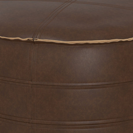 Brody - Round Pouf by Simpli-Home | Bel Furniture