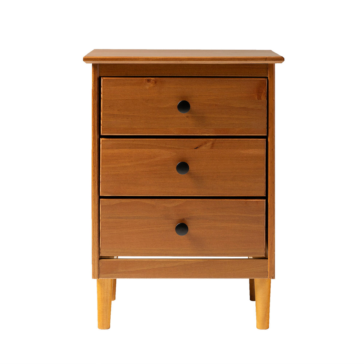Classic 3 Drawer Solid Wood Nightstand by Walker Edison | Bel Furniture