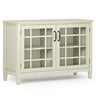 Connaught - Handcrafted Low Storage Cabinet White by Simpli-Home | Bel Furniture