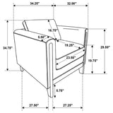 Islington - Upholstered Panel Arm Sofa Set