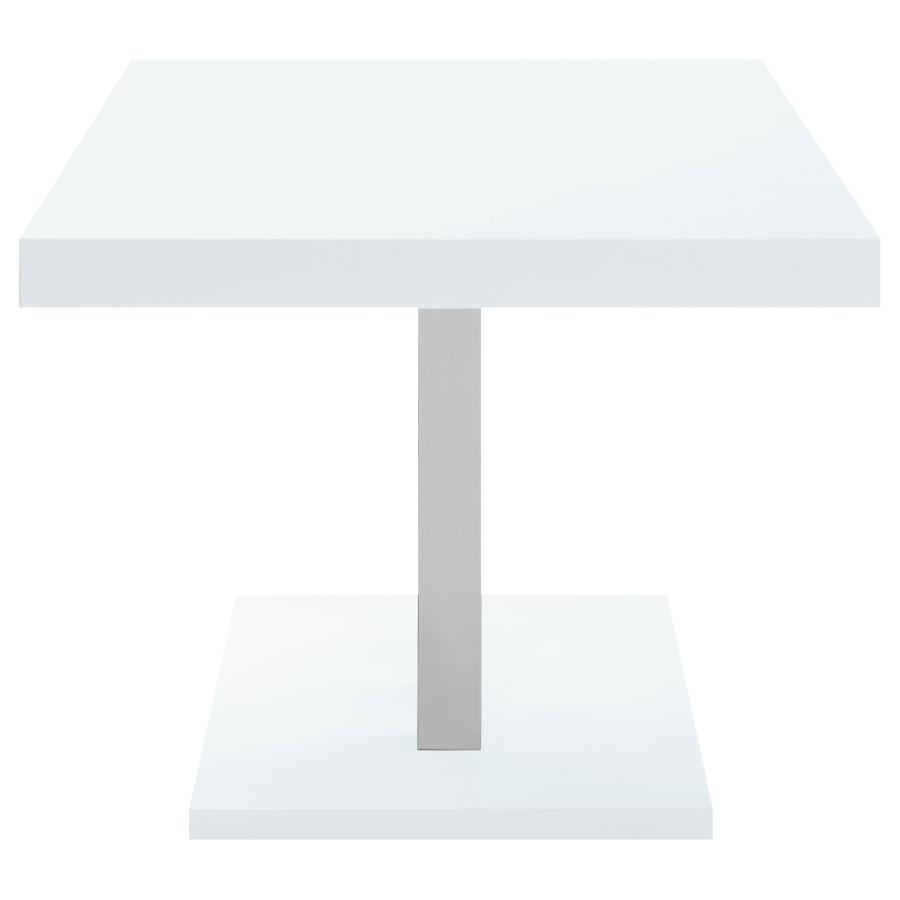 Brooklyn - Rectangular Dining Table - White High Gloss by CoasterEssence | Bel Furniture