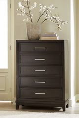 Neymorton - Dark Grayish Brown - Five Drawer Chest by Signature Design by Ashley® | Bel Furniture