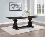 Parkins - Rectangular Dining Table - Rustic Espresso by CoasterEssence | Bel Furniture