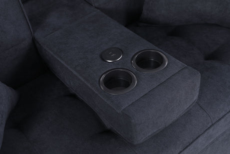 Cody II - 69.5"W Woven Fabric Convertible Sleeper Loveseat with Cup Holder by Lilola Home | Bel Furniture