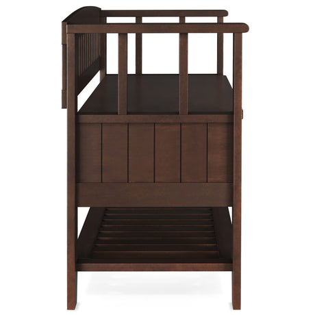 Acadian - Entryway Storage Bench With Shelf - Brown - view 6