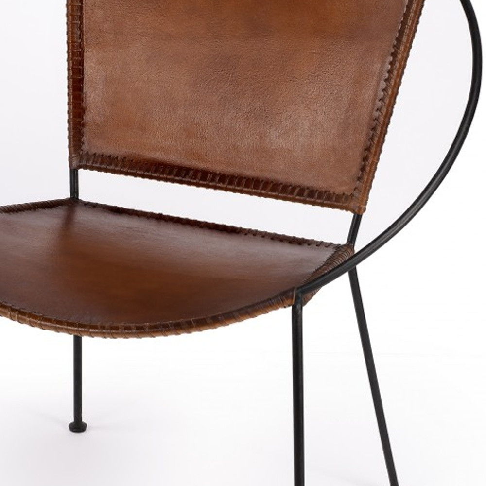 Faux Leather Side Chair - Black