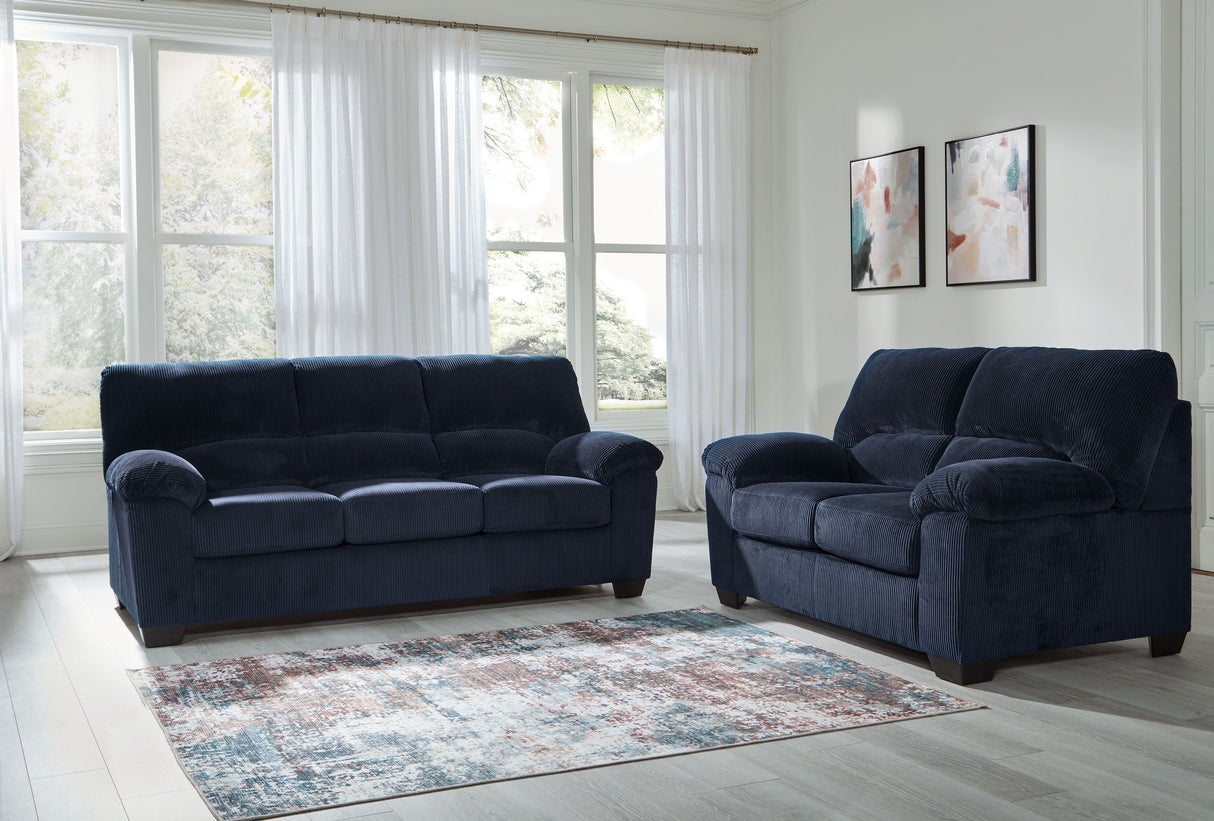Simplejoy - Living Room Set Blue 2 Pc. Sofa, Loveseat by Signature Design by Ashley® | Bel Furniture