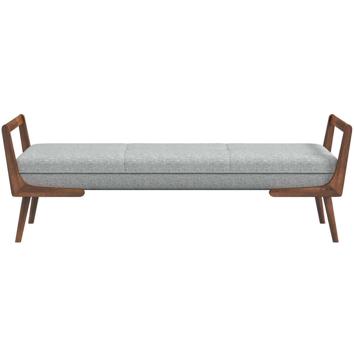 Cora - Mid-Century Modern Gray Bench - Gray by Ashcroft Furniture | Bel Furniture