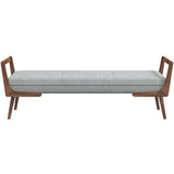 Cora - Mid-Century Modern Gray Bench - Gray by Ashcroft Furniture | Bel Furniture