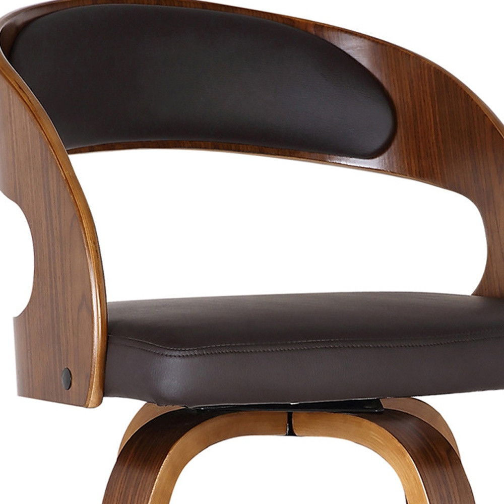 Swivel, Low Back Counter Height Bar Chair - Brown