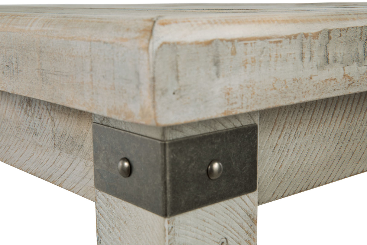 Carynhurst - White Wash Gray - Rectangular End Table by Signature Design by Ashley® | Bel Furniture