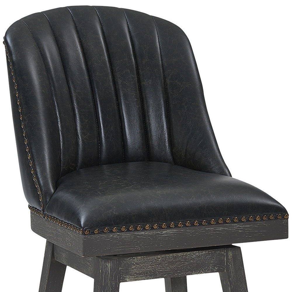 Swivel Counter Height Bar Chair - Onyx And Gray