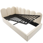 Upholstered Daybed With Metal Slatted Base
