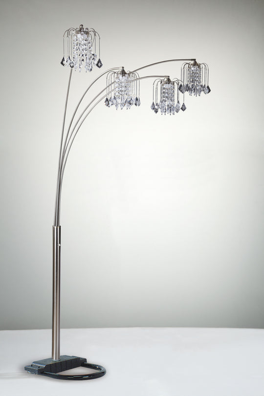 Rain Drop - Arc Lamp Black by Crown Mark | Bel Furniture