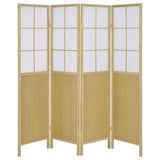Edwards - 4-Panel Room Divider Folding Shoji Screen - Natural by Coaster Fine Furniture | Bel Furniture