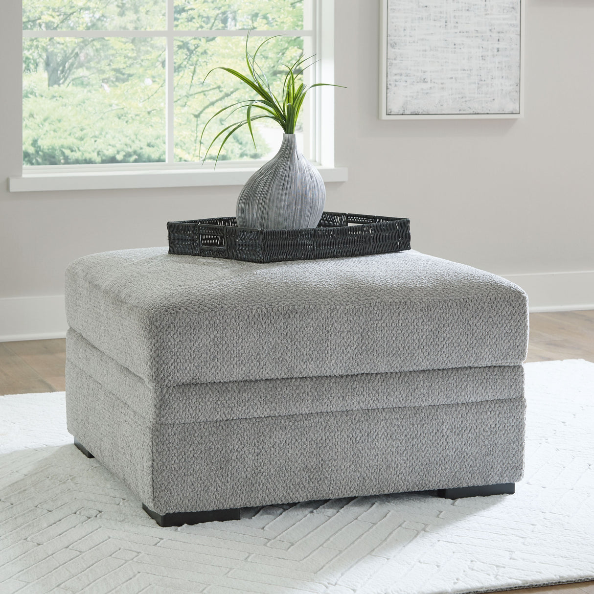 Casselbury - Cement - Ottoman With Storage by Signature Design by Ashley® | Bel Furniture