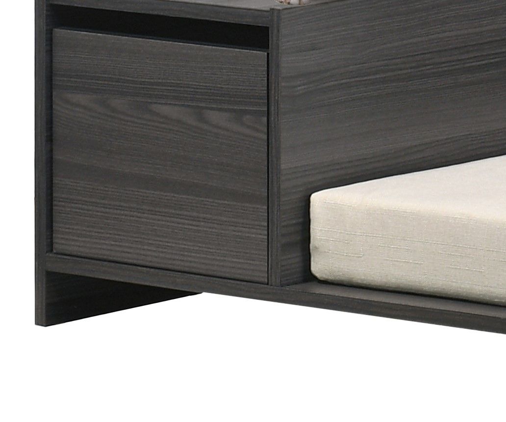 Esme - Wide Modern Comfy Pet Bed With Cushion And Side Storage Compartment - Ash Gray by Lilola Home | Bel Furniture