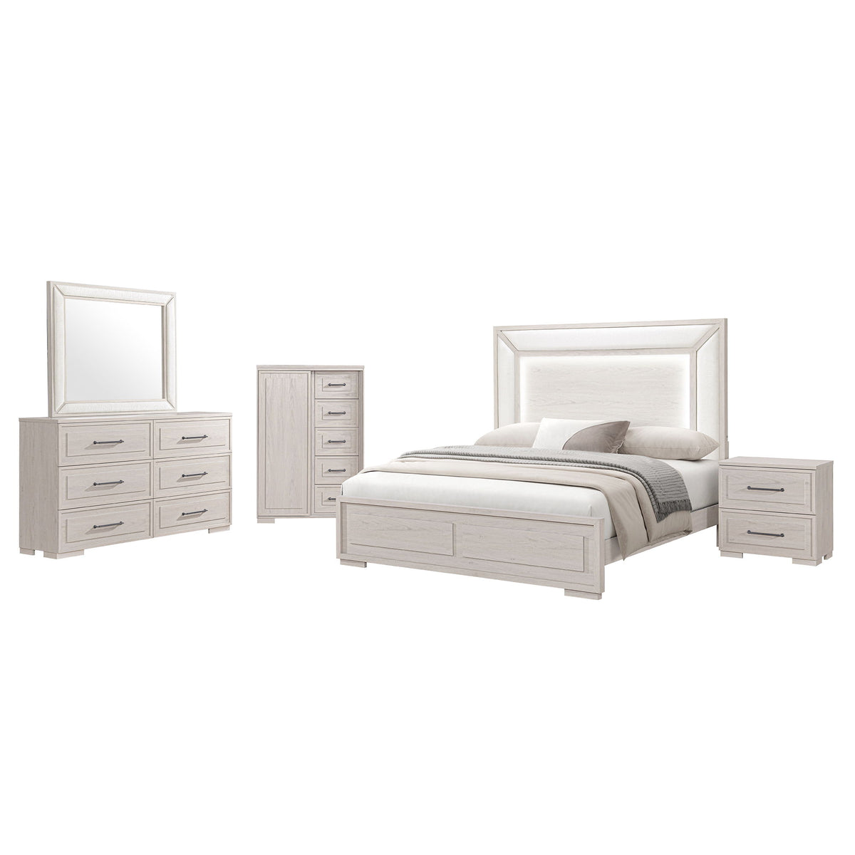 Ciara - Upholstered Mirror - Beige