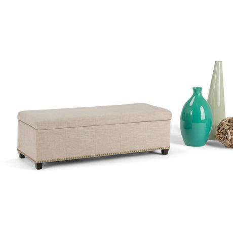 Kingsley - Upholstered Large Storage Ottoman - view 27