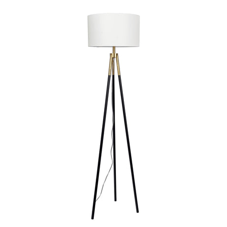 Sway - Floor Lamp With On / Off Switch Triple Legs Shade - Black / Gold / White by Ashcroft Furniture | Bel Furniture