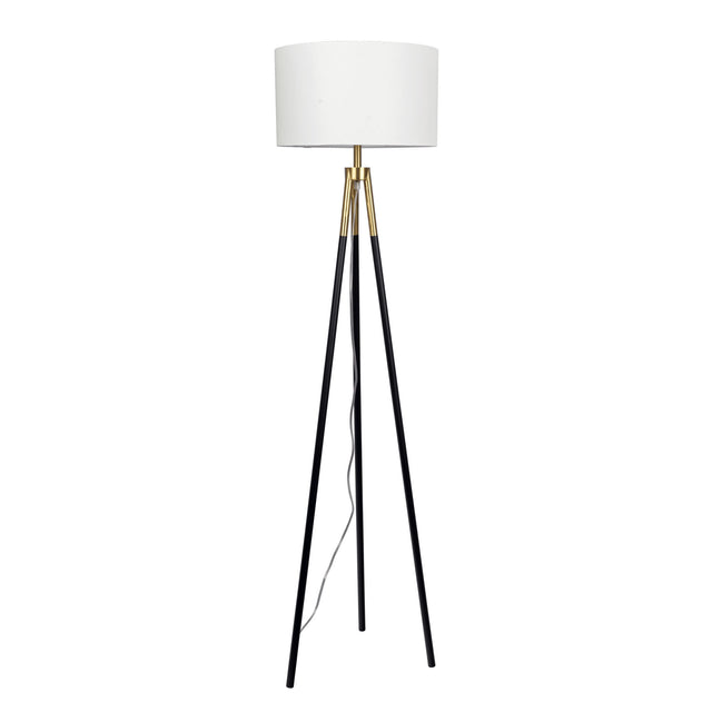 Sway - Floor Lamp With On / Off Switch Triple Legs Shade - Black / Gold / White by Ashcroft Furniture | Bel Furniture