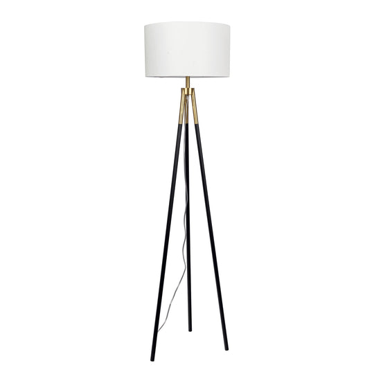 Sway - Floor Lamp With On / Off Switch Triple Legs Shade - Black / Gold / White by Ashcroft Furniture | Bel Furniture