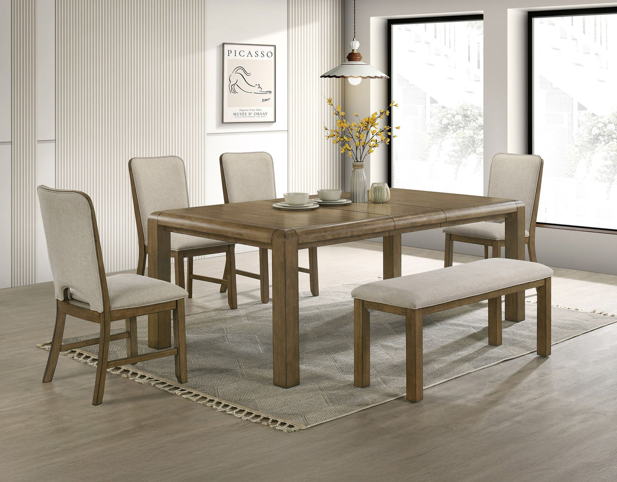 Cockrell - Dining Table ( With 18" Leaf) - Light Brown