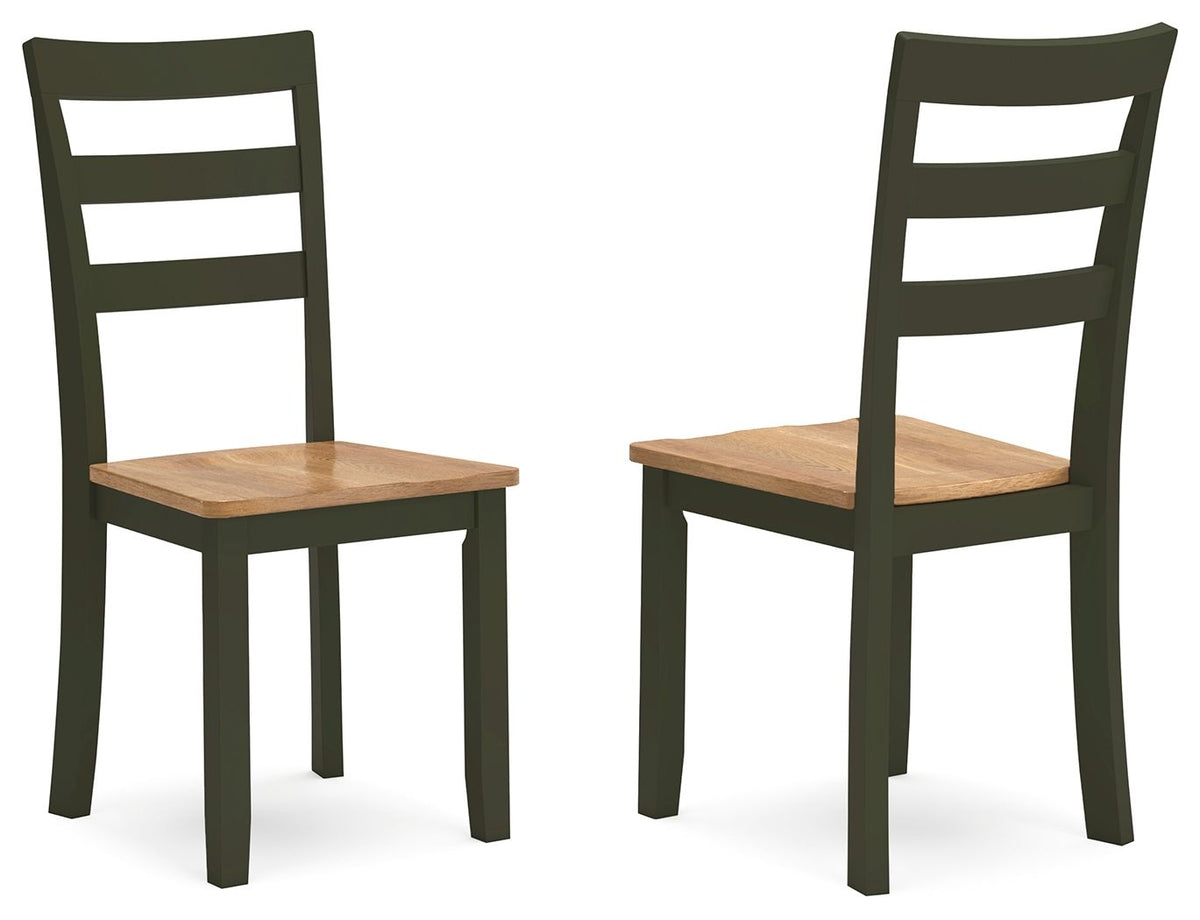 Gesthaven - Dining Room Side Chair (Set of 2) Green by Signature Design by Ashley® | Bel Furniture