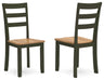 Gesthaven - Dining Room Side Chair (Set of 2) Green by Signature Design by Ashley® | Bel Furniture