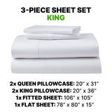 Sheet Set Luxurious Supima Cotton, Wrinkle Resistant, Breathable, With 2 Ghostgrip Band