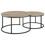 Lainey - 2 Piece Round Faux Marble Nesting Coffee Table