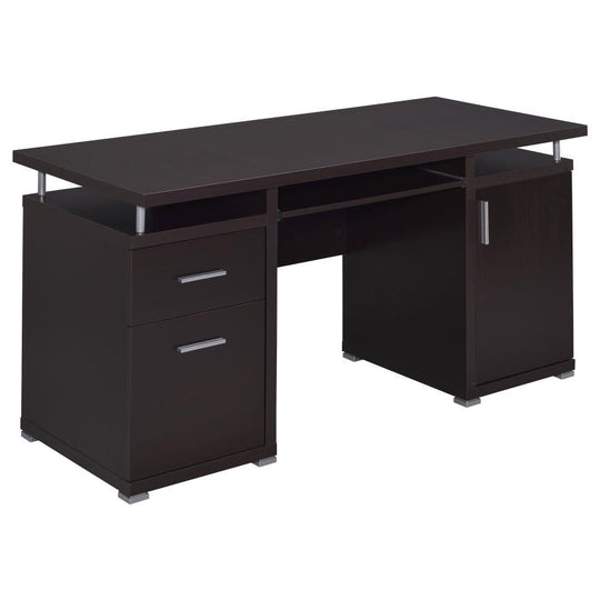 Tracy - 2-Drawer Office Computer Desk Dark Brown by CoasterEveryday | Bel Furniture